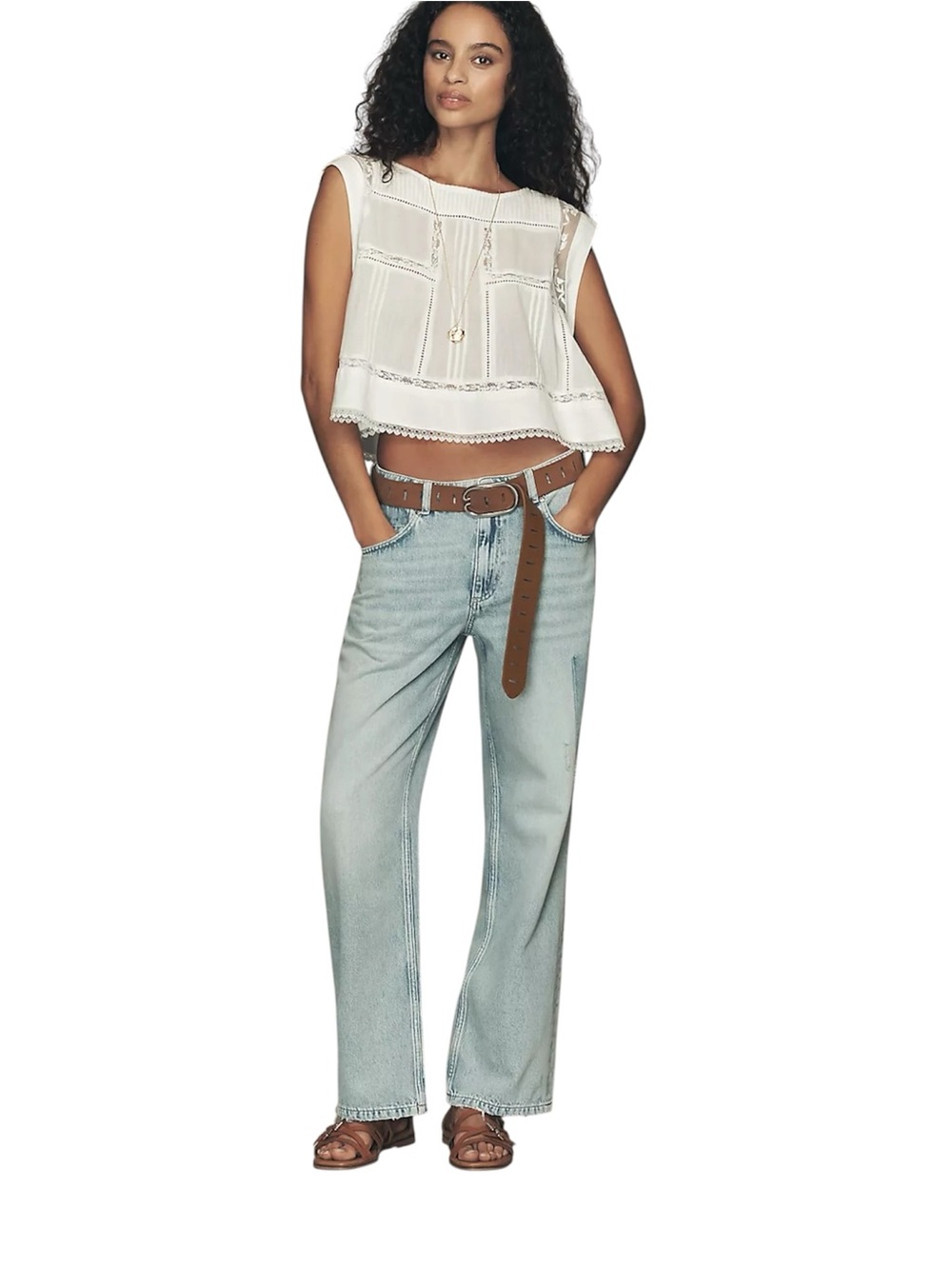 NEW!!Anthropologie-Pilcro Reworked Mid-Rise Relaxed Straight-Leg Jeans SzP27